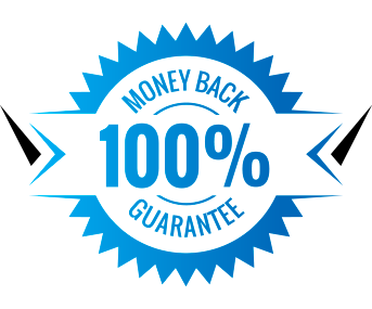 The official Java Brain 100 percent money-back guarantee badge